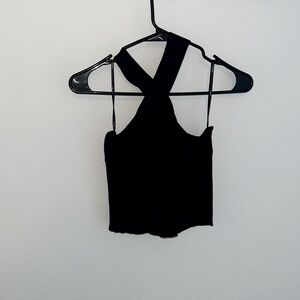 Forever 21 Criss Cross Neck Cropped Top